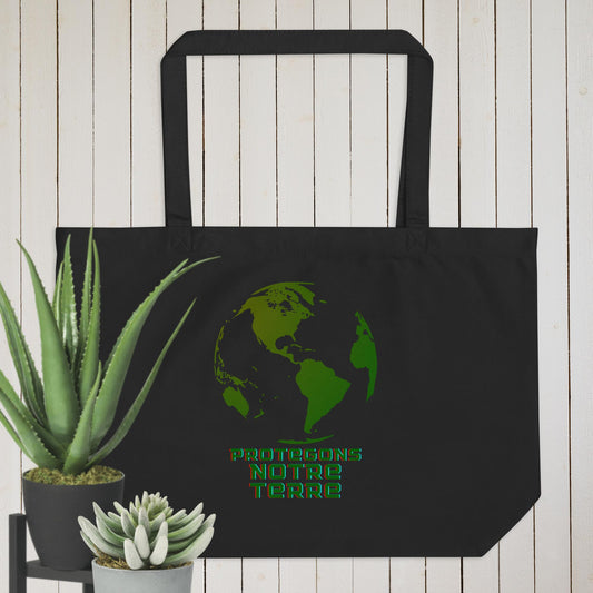 Grand  Tote Bag Bio "Planète Verte"