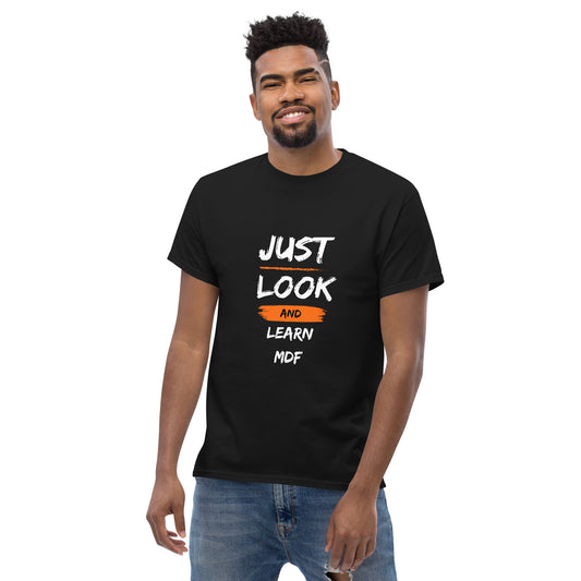 T-shirt Homme en Coton 100% 'Just Look and Learn