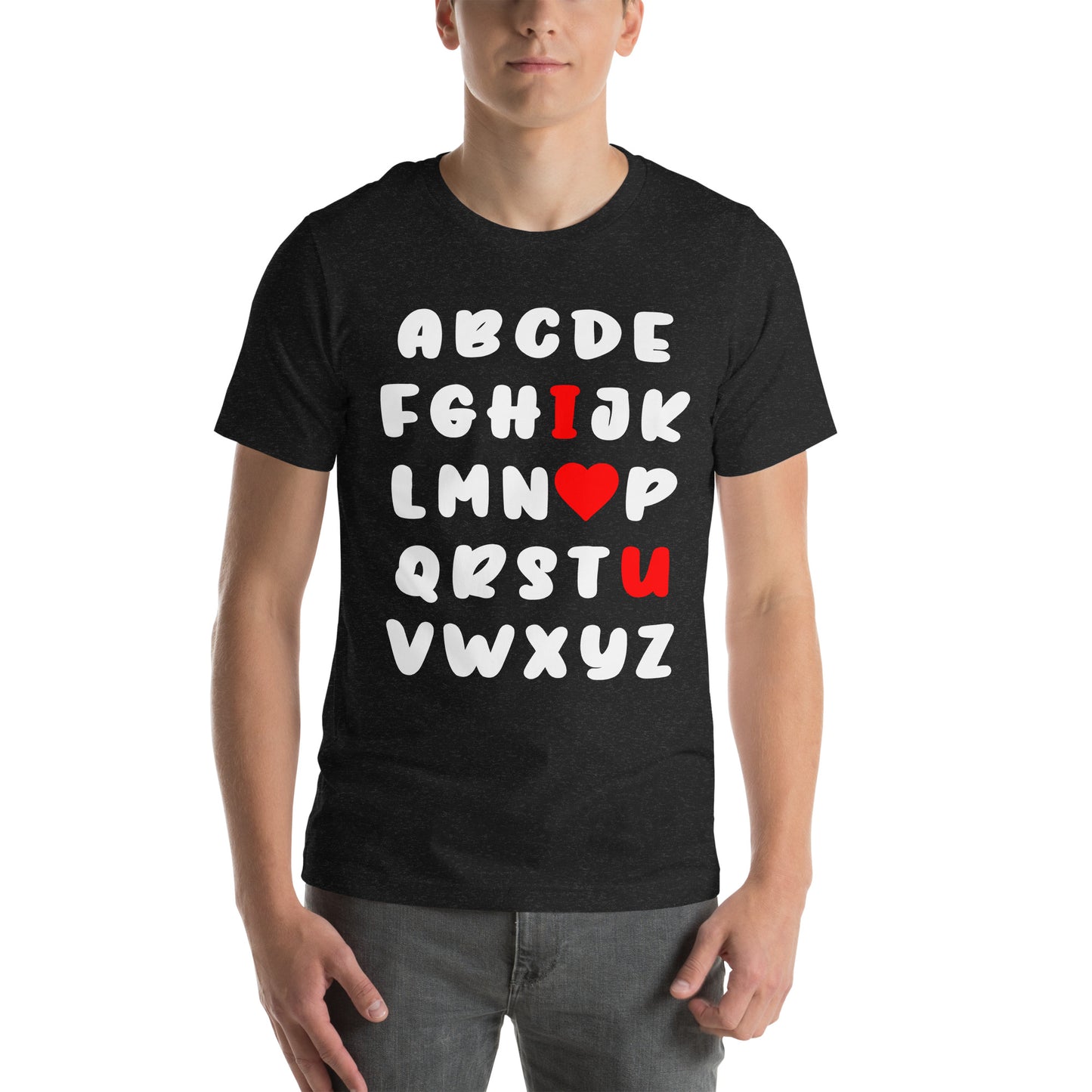 T-shirt Homme : Style Unique, 'I Love U' au Centre. À saisir maintenant!