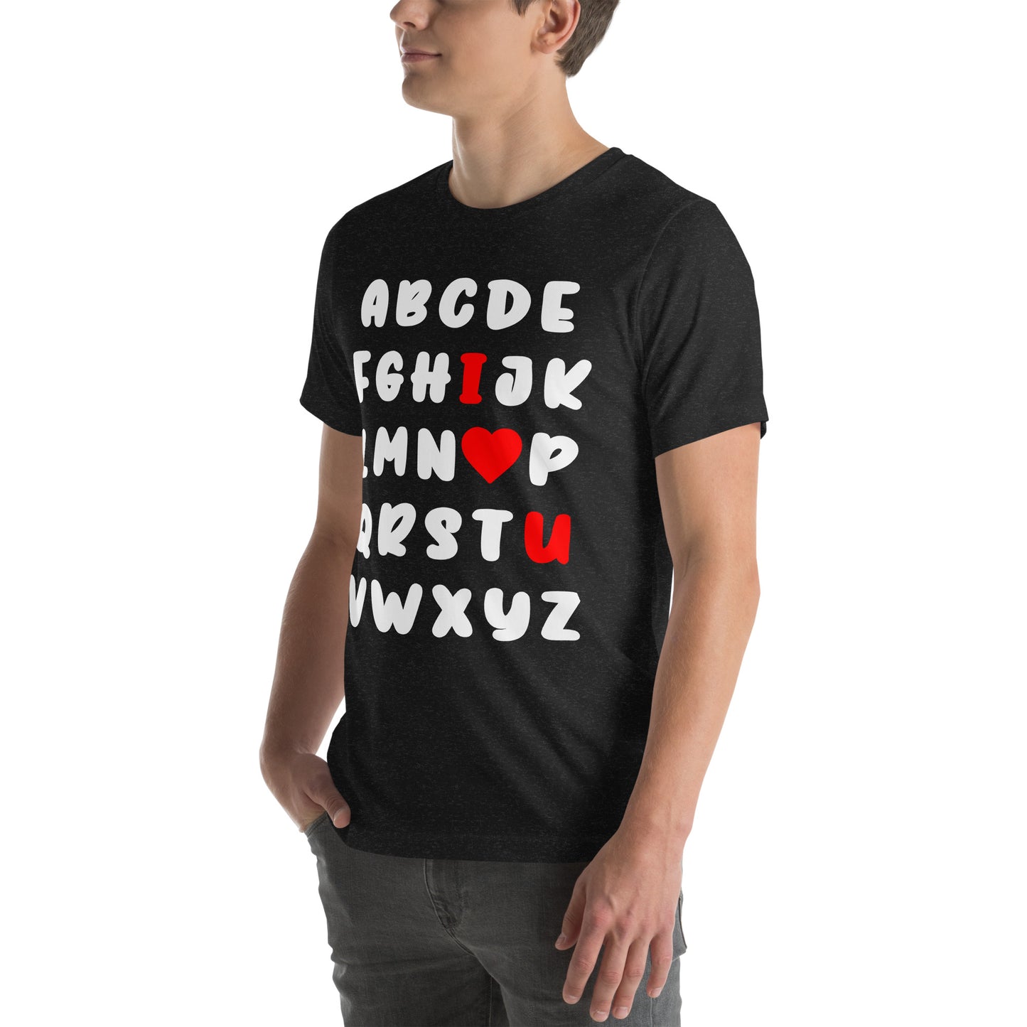 T-shirt Homme : Style Unique, 'I Love U' au Centre. À saisir maintenant!