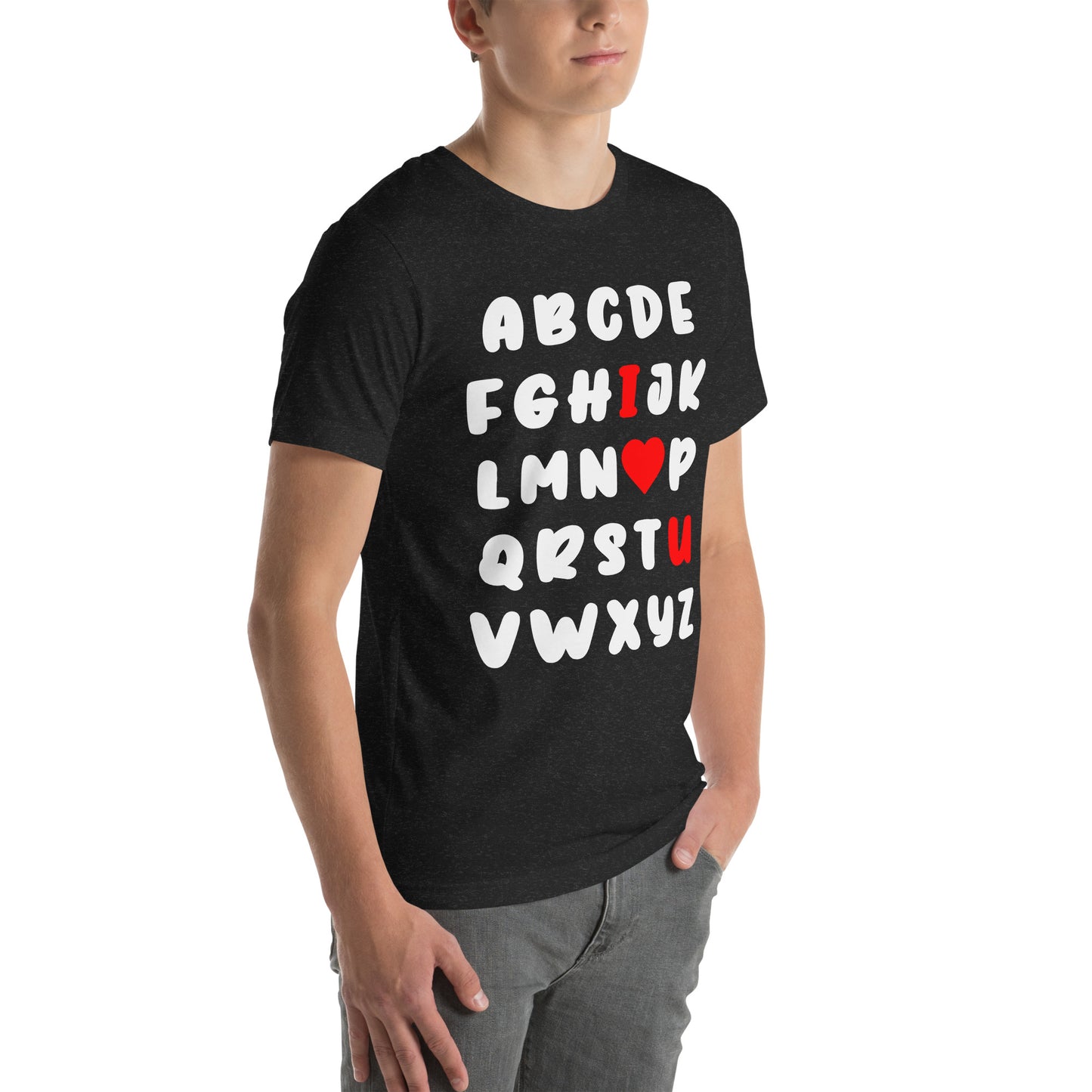 T-shirt Homme : Style Unique, 'I Love U' au Centre. À saisir maintenant!